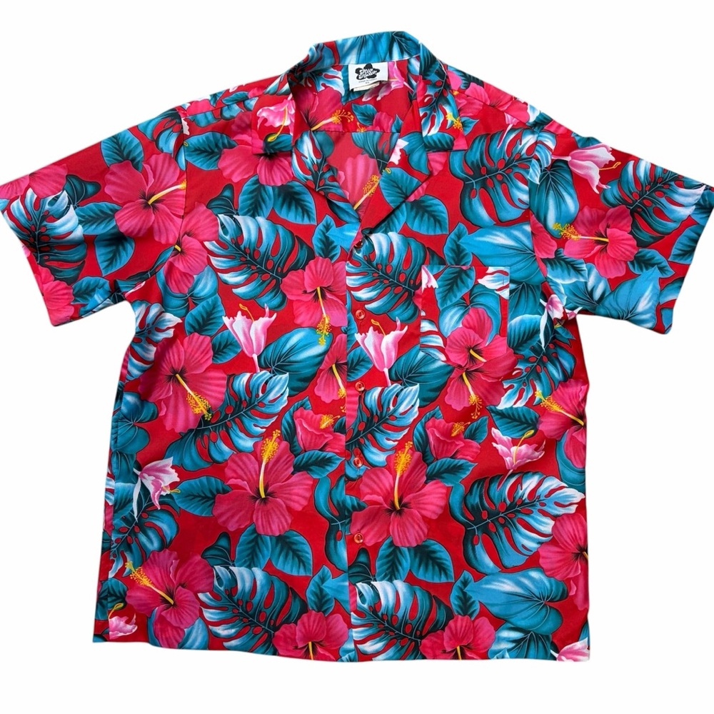 Vintage Hilo Hattie Hawaiian Men’s Shirt XL  Floral Print 1980s Hawaii